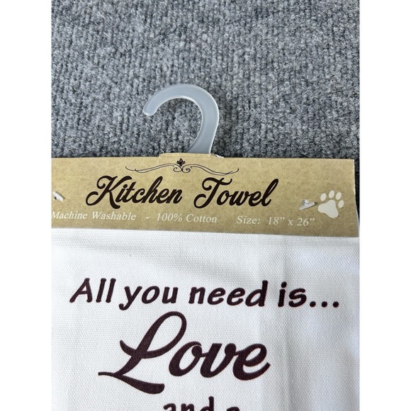 Chihuahua Tan Kitchen Towel All You Need Is Love And A Dog 18x26" - Picture 3 of 5